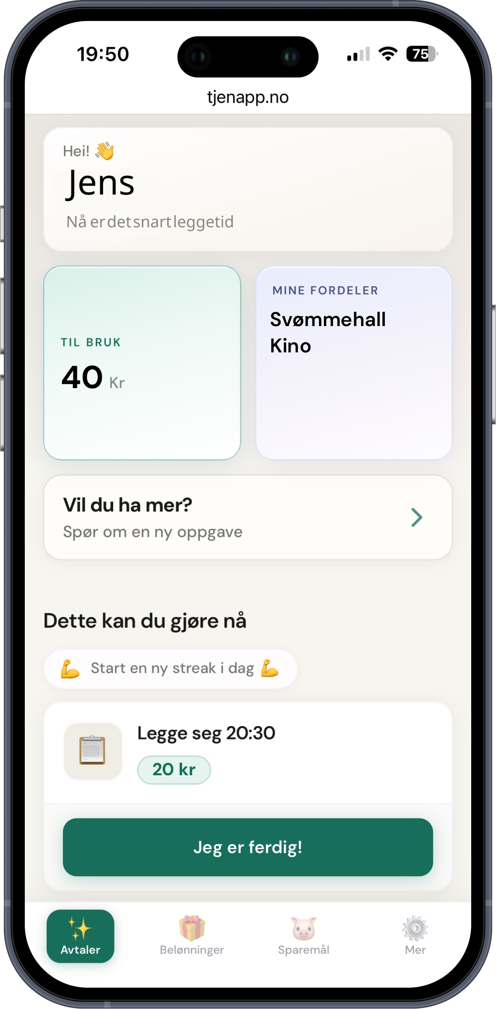 Skjermbilde av Tjen